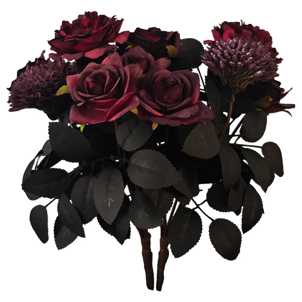 Artificial Rose Graveyard/Cemetery Haunted House Porch Decor 14"Tall